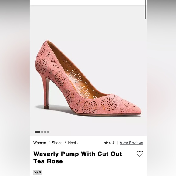 NEW Size 7 Coach Waverly heels in tea rose - Picture 2 of 9